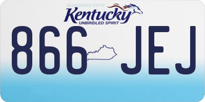 KY license plate 866JEJ