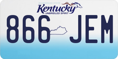 KY license plate 866JEM