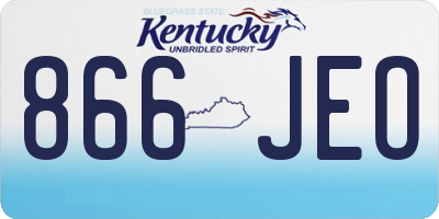 KY license plate 866JEO