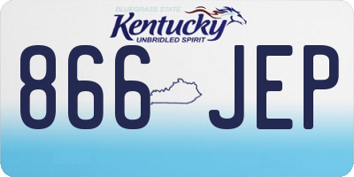 KY license plate 866JEP