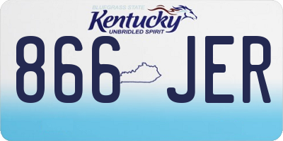 KY license plate 866JER