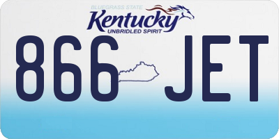 KY license plate 866JET