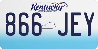 KY license plate 866JEY