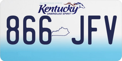KY license plate 866JFV