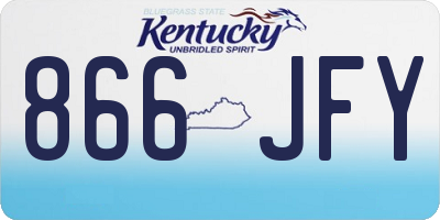 KY license plate 866JFY