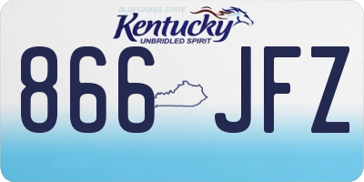 KY license plate 866JFZ