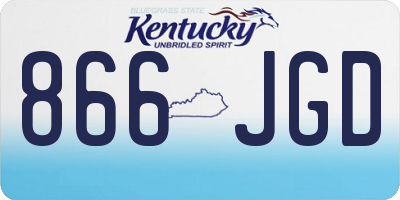 KY license plate 866JGD