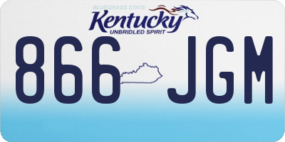KY license plate 866JGM