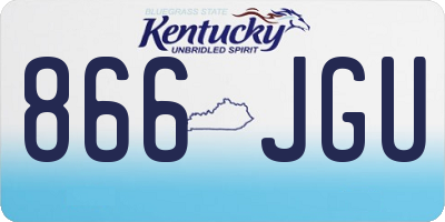 KY license plate 866JGU