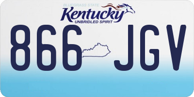KY license plate 866JGV