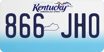 KY license plate 866JHO
