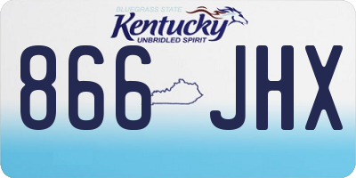 KY license plate 866JHX