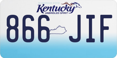 KY license plate 866JIF