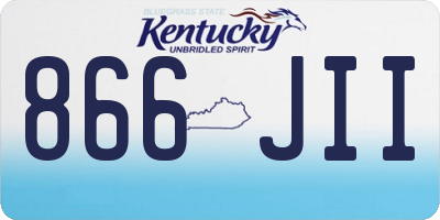 KY license plate 866JII