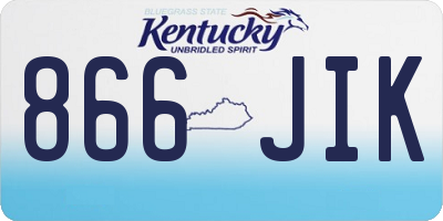 KY license plate 866JIK