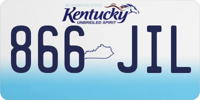 KY license plate 866JIL