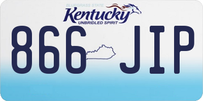 KY license plate 866JIP