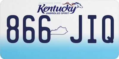 KY license plate 866JIQ