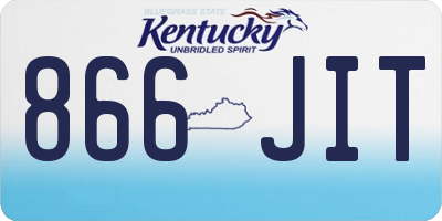 KY license plate 866JIT