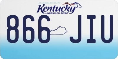 KY license plate 866JIU