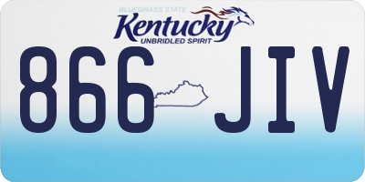 KY license plate 866JIV
