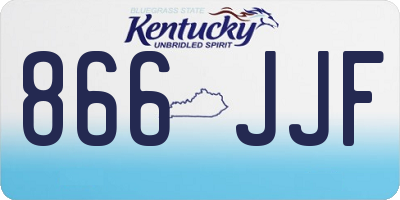 KY license plate 866JJF