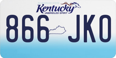 KY license plate 866JKO