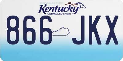 KY license plate 866JKX