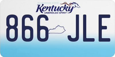 KY license plate 866JLE