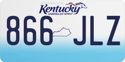 KY license plate 866JLZ