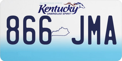 KY license plate 866JMA