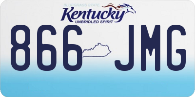 KY license plate 866JMG