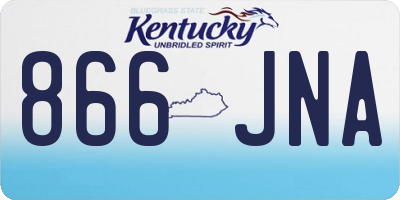 KY license plate 866JNA