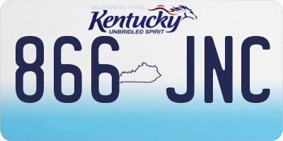 KY license plate 866JNC
