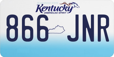 KY license plate 866JNR