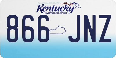 KY license plate 866JNZ