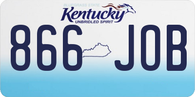 KY license plate 866JOB