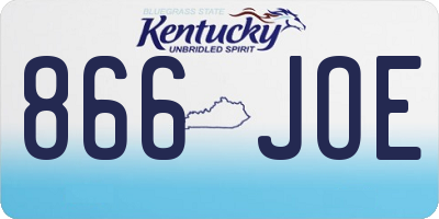 KY license plate 866JOE