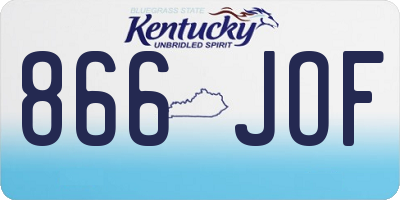 KY license plate 866JOF