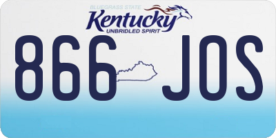KY license plate 866JOS