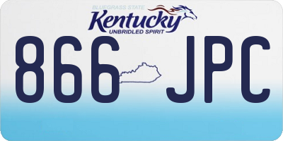 KY license plate 866JPC