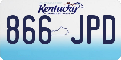 KY license plate 866JPD