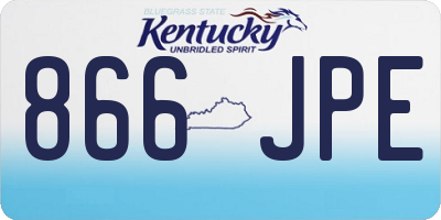 KY license plate 866JPE