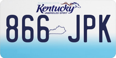 KY license plate 866JPK