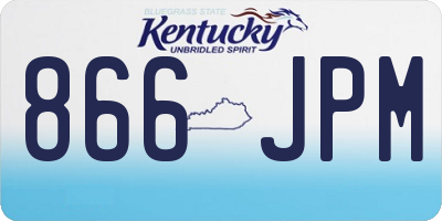 KY license plate 866JPM