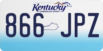 KY license plate 866JPZ