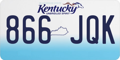 KY license plate 866JQK
