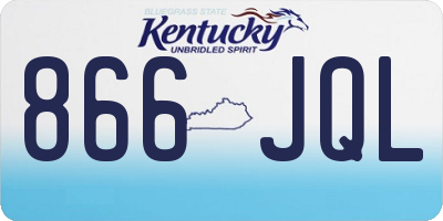 KY license plate 866JQL