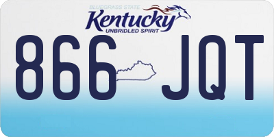 KY license plate 866JQT
