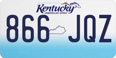 KY license plate 866JQZ